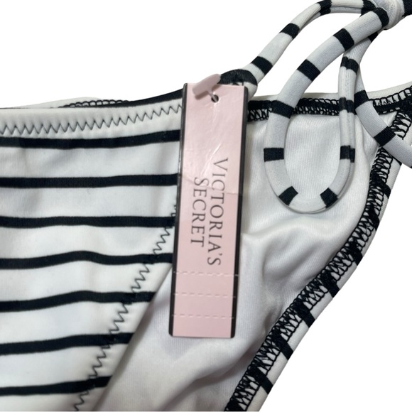 New NWT Victorias Secret Bottom Teeny Bikini String Tie Swim Small S Striped - Picture 7 of 16
